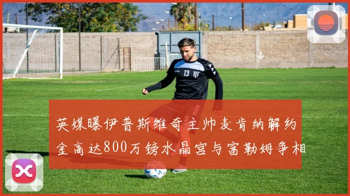 英媒曝伊普斯维奇主帅麦肯纳解约金高达800万镑水晶宫与富勒姆争相追逐